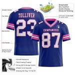 Maglia da calcio personalizzata Royal Mesh bianca e rosa autentica Maglia da calcio personalizzata Royal Mesh bianca e rosa autentica