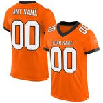 Maglia da calcio autentica bianca e nera personalizzata in mesh arancione Maglia da calcio autentica bianca e nera personalizzata in mesh arancione