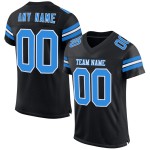 Maglia da calcio autentica blu-bianca nera in polvere personalizzata Maglia da calcio autentica blu-bianca nera in polvere personalizzata