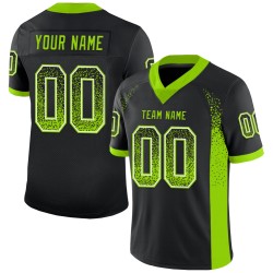 Maglia da football Drift Mesh Fashion personalizzata verde-bianca nera al neon
