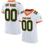 Maglia da calcio autentica personalizzata verde-arancione in rete bianca Maglia da calcio autentica personalizzata verde-arancione in rete bianca