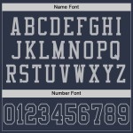 Maglia da football blu navy personalizzata autentica grigia Maglia da football blu navy personalizzata autentica grigia