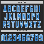 Maglia da calcio autentica blu-bianca nera in polvere personalizzata Maglia da calcio autentica blu-bianca nera in polvere personalizzata