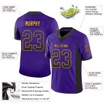 Maglia da calcio Drift Fashion nera-oro viola personalizzata Maglia da calcio Drift Fashion nera-oro viola personalizzata