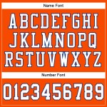 Maglia da football personalizzata autentica arancione bianca-blu Maglia da football personalizzata autentica arancione bianca-blu