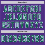 Maglia da football autentica Kelly Green-White personalizzata in maglia viola Maglia da football autentica Kelly Green-White personalizzata in maglia viola