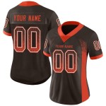 Maglia da calcio marrone arancione e bianca Drift Mesh personalizzata alla moda Maglia da calcio marrone arancione e bianca Drift Mesh personalizzata alla moda