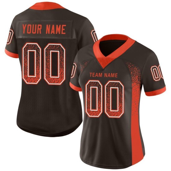 Maglia da calcio marrone arancione e bianca Drift Mesh personalizzata alla moda Maglia da calcio marrone arancione e bianca Drift Mesh personalizzata alla moda