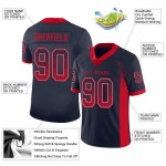 Maglia da football personalizzata grigio-scarlatto Navy Mesh Drift Fashion Maglia da football personalizzata grigio-scarlatto Navy Mesh Drift Fashion