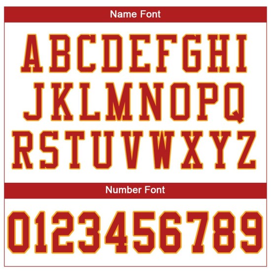 Maglia da calcio personalizzata autentica in maglia scarlatta-oro bianca Maglia da calcio personalizzata autentica in maglia scarlatta-oro bianca