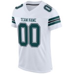 Maglia da football personalizzata in maglia bianca autentica verde-nera, mezza notte Maglia da football personalizzata in maglia bianca autentica verde-nera, mezza notte