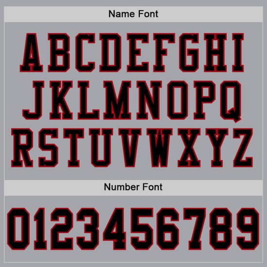 Maglia da calcio autentica grigia nera e rossa personalizzata Maglia da calcio autentica grigia nera e rossa personalizzata