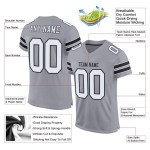 Maglia da calcio leggera bianca-nera grigia autentica personalizzata in mesh Maglia da calcio leggera bianca-nera grigia autentica personalizzata in mesh