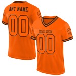 Maglia da football retrò arancione-nera autentica personalizzata in maglia arancione Maglia da football retrò arancione-nera autentica personalizzata in maglia arancione