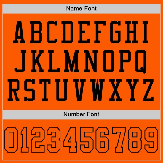 Maglia da football retrò arancione-nera autentica personalizzata in maglia arancione Maglia da football retrò arancione-nera autentica personalizzata in maglia arancione