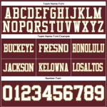 Maglia da football bordeaux personalizzata in maglia bianca autentica dorata Maglia da football bordeaux personalizzata in maglia bianca autentica dorata
