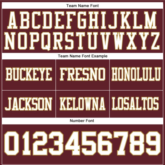 Maglia da football bordeaux personalizzata in maglia bianca autentica dorata Maglia da football bordeaux personalizzata in maglia bianca autentica dorata