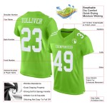 Maglia da football personalizzata autentica verde neon bianca Maglia da football personalizzata autentica verde neon bianca