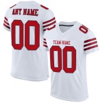 Maglia da football personalizzata autentica, rossa e blu navy, bianca Maglia da football personalizzata autentica, rossa e blu navy, bianca