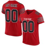 Maglia da calcio rossa nera e bianca autentica personalizzata Maglia da calcio rossa nera e bianca autentica personalizzata