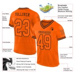 Maglia da football retrò arancione-nera autentica personalizzata in maglia arancione Maglia da football retrò arancione-nera autentica personalizzata in maglia arancione