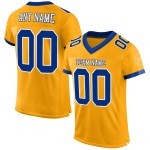 Maglia da calcio personalizzata autentica in oro bianco e blu Maglia da calcio personalizzata autentica in oro bianco e blu