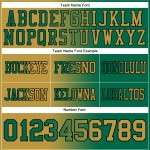 Maglia da football americano vintage in maglia sfumata, oro-nera, autentica, personalizzata, Kelly Green Fashion Maglia da football americano vintage in maglia sfumata, oro-nera, autentica, personalizzata, Kelly Green Fashion