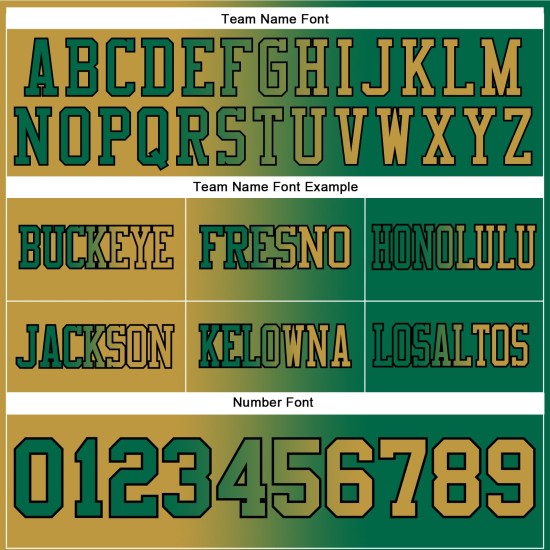 Maglia da football americano vintage in maglia sfumata, oro-nera, autentica, personalizzata, Kelly Green Fashion Maglia da football americano vintage in maglia sfumata, oro-nera, autentica, personalizzata, Kelly Green Fashion