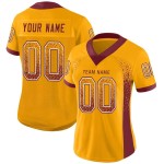Maglia da calcio personalizzata Drift Mesh color oro, modello Borgogna-Bianco Maglia da calcio personalizzata Drift Mesh color oro, modello Borgogna-Bianco