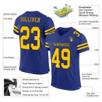 Maglia da calcio personalizzata Royal, maglia gialla e nera autentica Maglia da calcio personalizzata Royal, maglia gialla e nera autentica