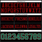 Maglia da football autentica verde-rossa in rete nera Kelly personalizzata Maglia da football autentica verde-rossa in rete nera Kelly personalizzata