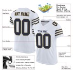 Maglia da calcio personalizzata autentica blu navy oro-bianco antico Maglia da calcio personalizzata autentica blu navy oro-bianco antico