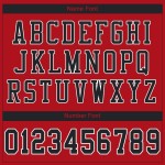 Maglia da calcio rossa nera e bianca autentica personalizzata Maglia da calcio rossa nera e bianca autentica personalizzata