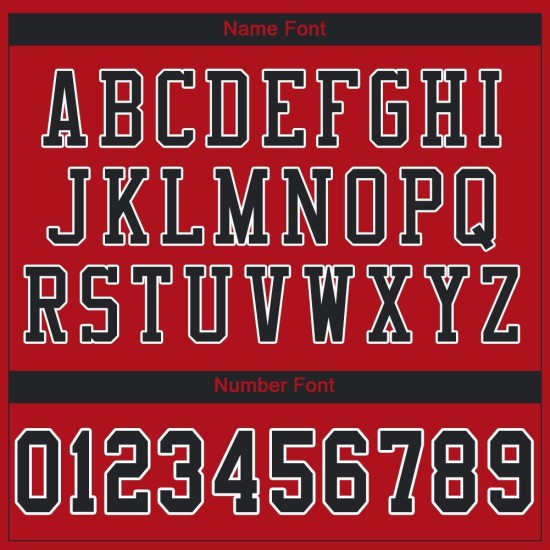 Maglia da calcio rossa nera e bianca autentica personalizzata Maglia da calcio rossa nera e bianca autentica personalizzata