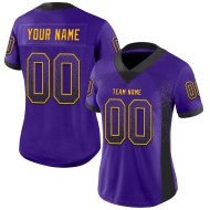 Maglia da calcio Drift Fashion nera-oro viola personalizzata Maglia da calcio Drift Fashion nera-oro viola personalizzata