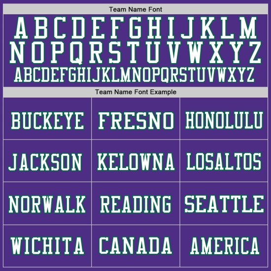 Maglia da football autentica Kelly Green-White personalizzata in maglia viola Maglia da football autentica Kelly Green-White personalizzata in maglia viola
