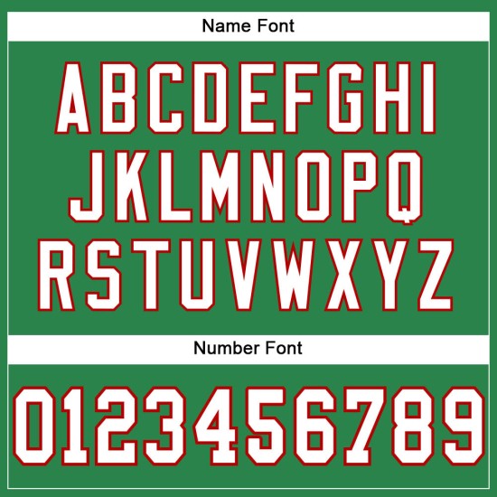 Maglia da calcio personalizzata, autentica, bianca e rossa, in maglia verde erba Maglia da calcio personalizzata, autentica, bianca e rossa, in maglia verde erba