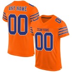 Maglia da calcio personalizzata Royal-White Mesh Orange autentica Maglia da calcio personalizzata Royal-White Mesh Orange autentica