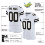 Maglia da football autentica personalizzata Mesh Gold, bianca e nera, Vegas Maglia da football autentica personalizzata Mesh Gold, bianca e nera, Vegas