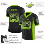 Maglia da football Drift Mesh Fashion personalizzata verde-bianca nera al neon Maglia da football Drift Mesh Fashion personalizzata verde-bianca nera al neon