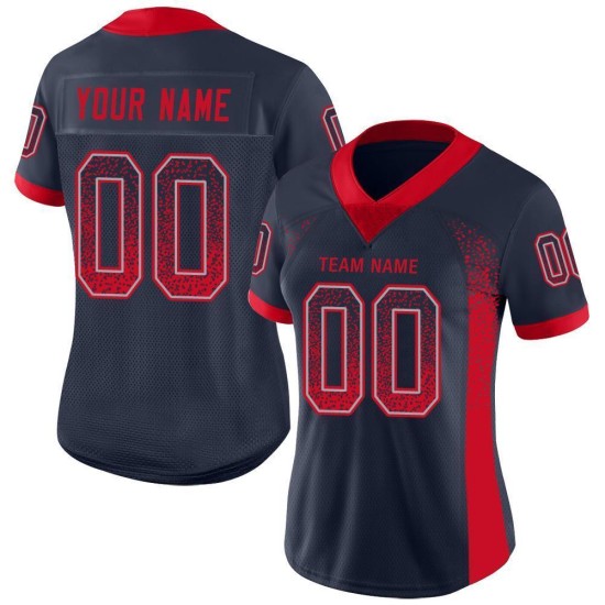 Maglia da football personalizzata grigio-scarlatto Navy Mesh Drift Fashion Maglia da football personalizzata grigio-scarlatto Navy Mesh Drift Fashion