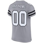 Maglia da calcio leggera bianca-nera grigia autentica personalizzata in mesh Maglia da calcio leggera bianca-nera grigia autentica personalizzata in mesh