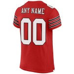 Maglia da calcio personalizzata autentica, maglia bianca-nera scarlatta Maglia da calcio personalizzata autentica, maglia bianca-nera scarlatta