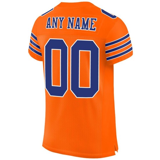 Maglia da calcio personalizzata Royal-White Mesh Orange autentica Maglia da calcio personalizzata Royal-White Mesh Orange autentica