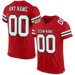 Maglia da calcio personalizzata bianca e verde in maglia rossa autentica Maglia da calcio personalizzata bianca e verde in maglia rossa autentica