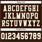 Maglia da football americano in maglia bianca e marrone antico, autentica, personalizzata in oro Maglia da football americano in maglia bianca e marrone antico, autentica, personalizzata in oro