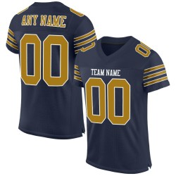 Maglia da football autentica personalizzata oro-bianca Old Navy