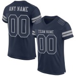 Maglia da football blu navy personalizzata autentica grigia Maglia da football blu navy personalizzata autentica grigia