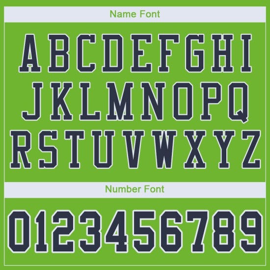 Maglia da calcio autentica blu navy e bianca, personalizzata, verde neon Maglia da calcio autentica blu navy e bianca, personalizzata, verde neon