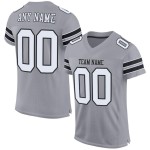 Maglia da calcio leggera bianca-nera grigia autentica personalizzata in mesh Maglia da calcio leggera bianca-nera grigia autentica personalizzata in mesh
